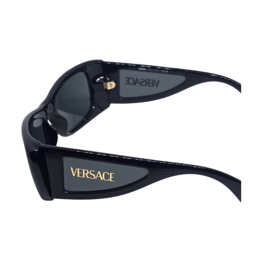 VERSACE SUNGLASSES Black Rectangular Smart Glasse… - image 6